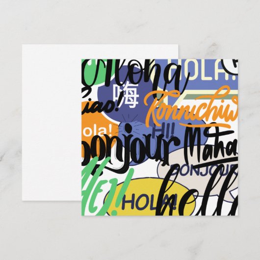 Hello World Feiertagskarte (Vorne/Hinten)