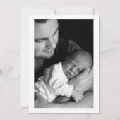 Hello World Foto Baby Birth Ankündigung (Rückseite)