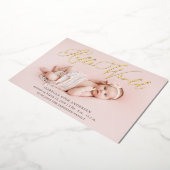 Hello World Foto Baby Birth Foil Ankündigung (Gedreht)