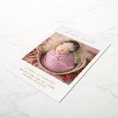 Hello World Foto Elegante Foil Birth Ankündigung (Gedreht)