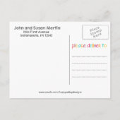 Hello World Foto Geburtshaus Ankündigung Postkarte (Rückseite)