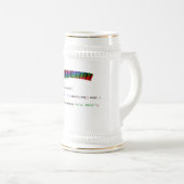 Hello World Geek grüßen Java Bierglas (VorderseiteRechts)