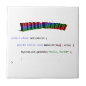 Hello World Geek grüßen Java Fliese (Vorderseite)