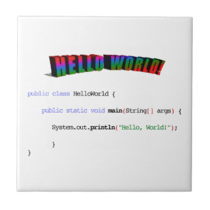 Hello World Geek grüßen Java Fliese