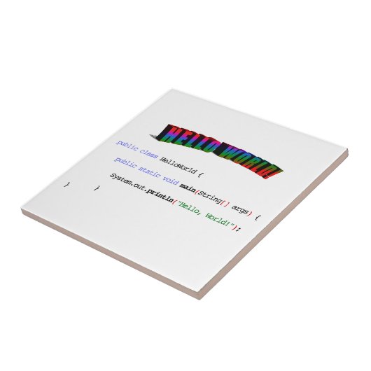 Hello World Geek grüßen Java Fliese (Seite)