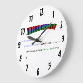 Hello World Geek grüßen Java Große Wanduhr (Winkel)