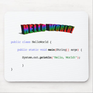 Hello World Geek grüßen Java Mousepad