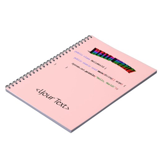 Hello World Geek grüßen Java Notizblock (Linke Seite)