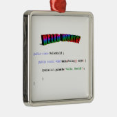 Hello World Geek grüßen Java Ornament Aus Metall (Rechts)