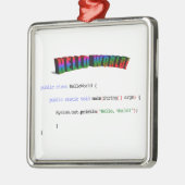 Hello World Geek grüßen Java Ornament Aus Metall (Links)