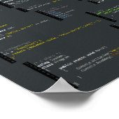 Hello World in 34 Sprachen Poster (Ecke)