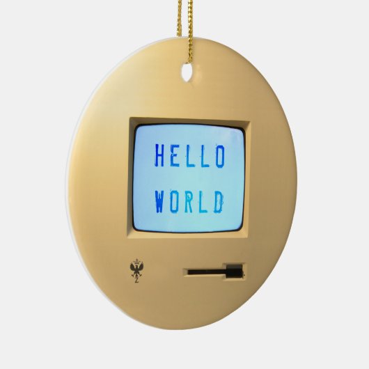 Hello World Keramik Ornament (Rechts)