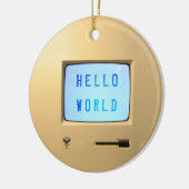 Hello World Keramik Ornament (Links)