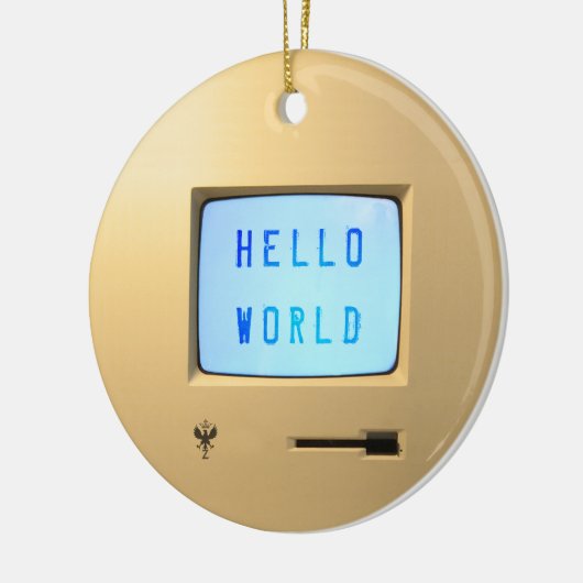 Hello World Keramik Ornament (Links)