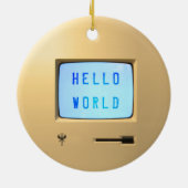 Hello World Keramik Ornament (Hinten)