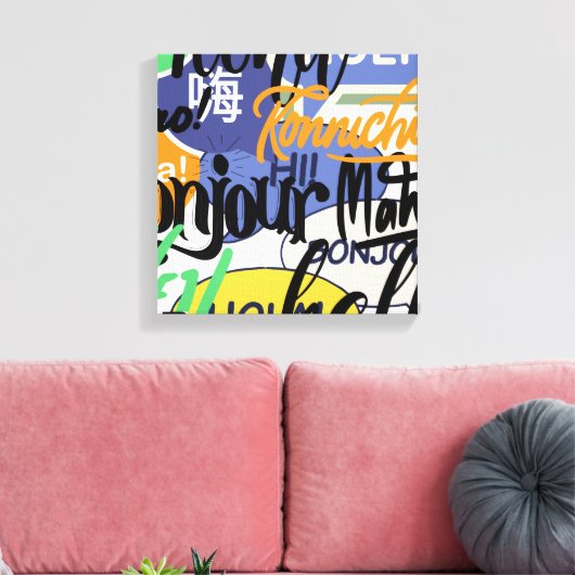 Hello World Leinwanddruck (Insitu (Wohnzimmer))