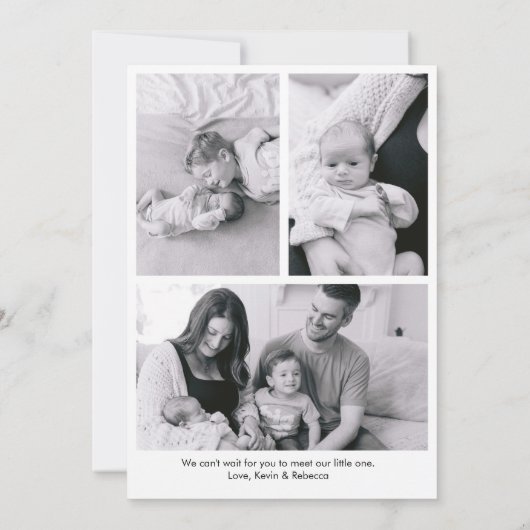 Hello World Modern Script Neuborn Baby Birth Ankündigung (Rückseite)