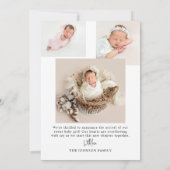 Hello World | Modernes Minimalistisch Baby Foto Bi Ankündigung (Rückseite)