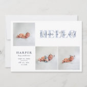 Hello World Multi Foto moderne geometrische Skript Ankündigung (Vorderseite)