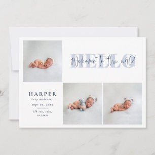 Hello World Multi Foto moderne geometrische Skript Ankündigung