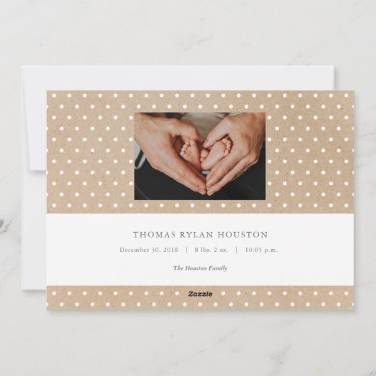 Hello World New Baby Birth Ankündigung (Rückseite)