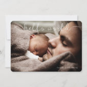 Hello World niedlich & Sweet Baby Ankündigung (Vorderseite)