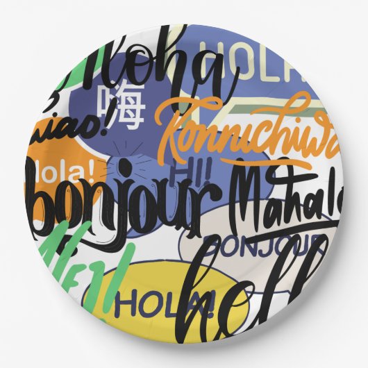 Hello World Pappteller (Vorderseite)