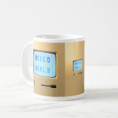 Hello World Personal Computer Kaffeetasse (Vorderseite Links)