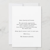 Hello World Photo Baby Birth Announcement Card Einladung (Rückseite)