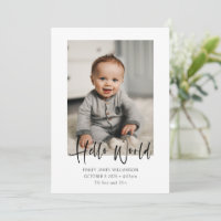 Hello World Script Welcome Baby Foto Birth