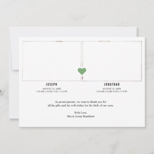 Hello World Stylish Calligraphy Twin Foto Collage Ankündigung (Rückseite)