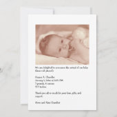 Hello World Your Text and Baby Foto Template Ankündigung (Rückseite)