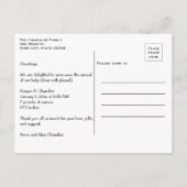 Hello World Your Text and Baby Foto Template Ankündigungspostkarte (Rückseite)