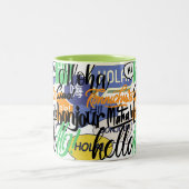 Hello World Zweifarbige Tasse (Mittel)