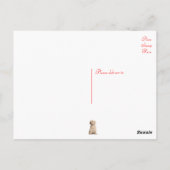 Hello Yellow Labrador Retriever Puppy Dog Postkarte (Rückseite)