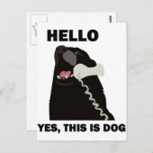 HELLO YES DAS IST DOG-Telefon Postkarte (Vorne/Hinten)