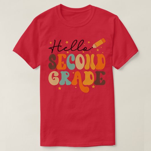 HELLO ZWEITE STUFE, LEHRER, KINDER ZURÜCK IN DIE S T-Shirt (Design vorne)