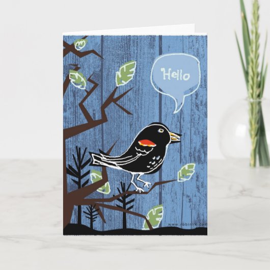 Helloblackbird Karte (Vorderseite)