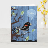 Helloblackbird Karte (Gelbe Blume)