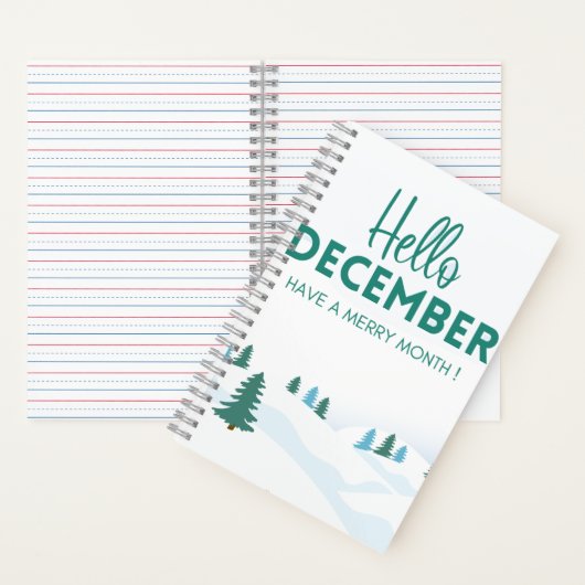 HelloDecember MerryChristmas Tree's Spiral Noteboo Notizblock (Innen)