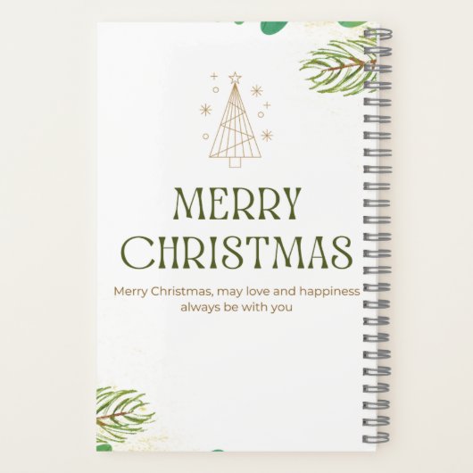 HelloDecember MerryChristmas Tree's Spiral Noteboo Notizblock (Rückseite)