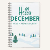 HelloDecember MerryChristmas Tree's Spiral Noteboo Notizblock (Vorderseite)
