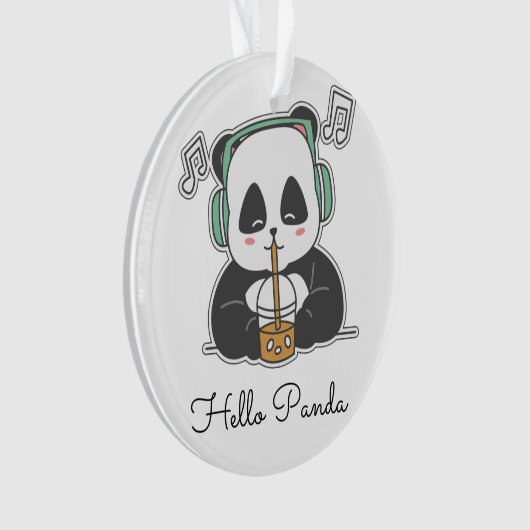 #HelloPandaAcrylicOrnament Ornament (Vorderseite)