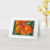 Hellorange Blume Grußkarte Karte (Gelbe Blume)