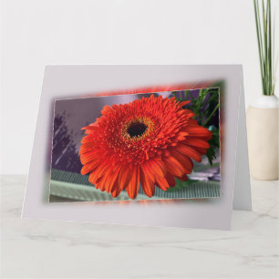 Hellorange Blüte Karte