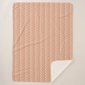 Hellorange Chevron Muster Sherpa-Decke Sherpadecke (Vorderseite)