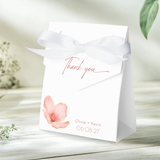 Hellorange danke Ihnen moderne Hochzeit Geschenkschachtel