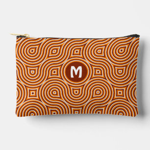Hellorange Dunkelbraun Weiß Mittelalterliches Must Zubehörtasche