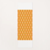 Hellorange gelb gepolstertes Muster Weiße Streifen Yogamatte (Vorderseite)