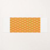Hellorange gelb gepolstertes Muster Weiße Streifen Yogamatte (Vorderseite (Horizontal))